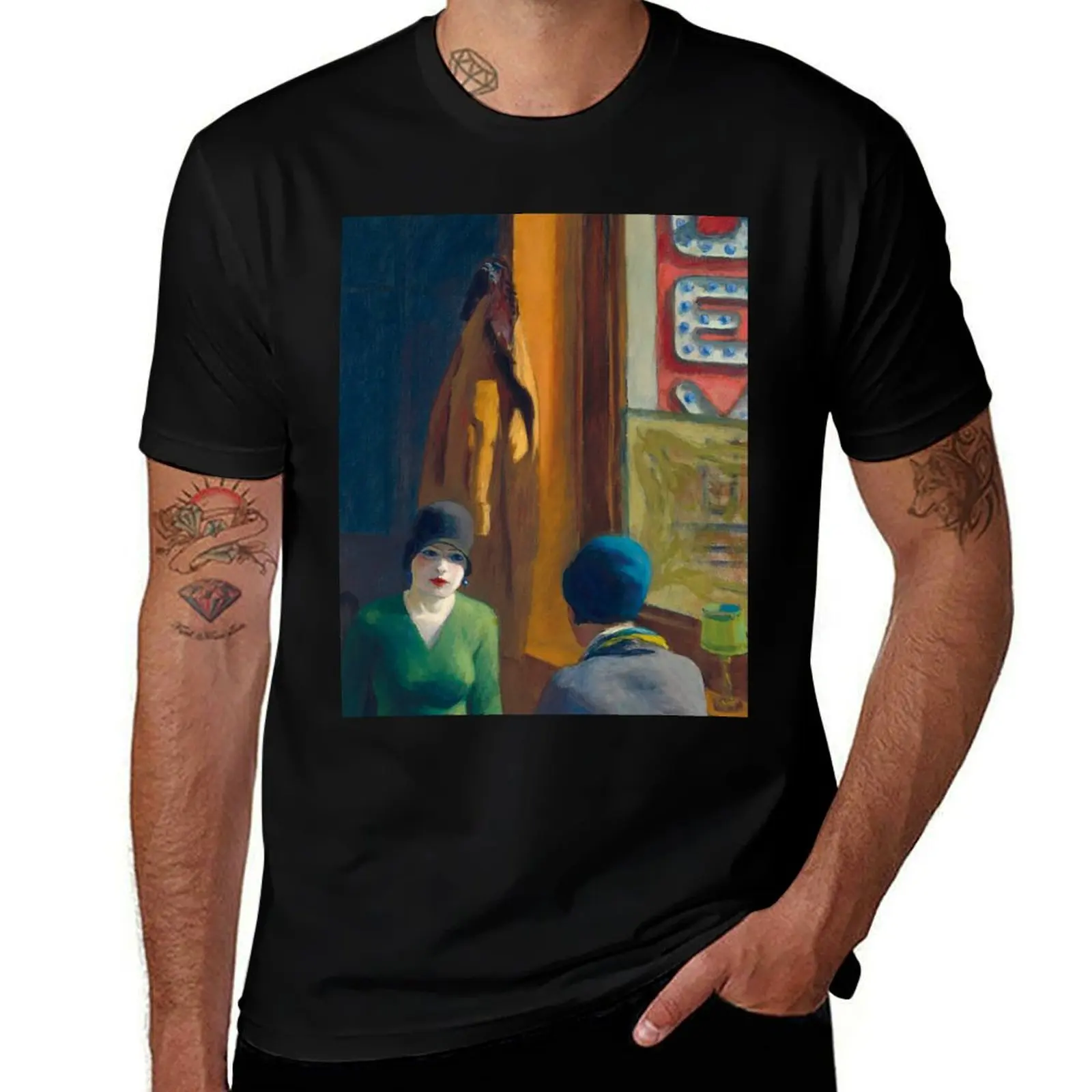 Chop Suey - Edward Hopper T-Shirt Lightweight Basic Short Sleeve Shirt T-Shirt