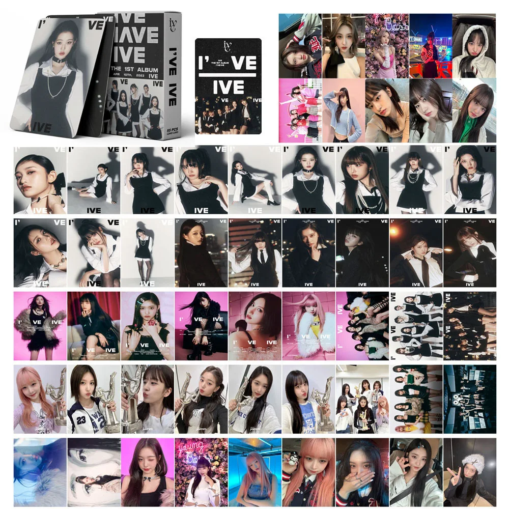 54pcs Kpop IVE Lomo Cards High quality Print Photocard Postcard Fashion Fans Gift