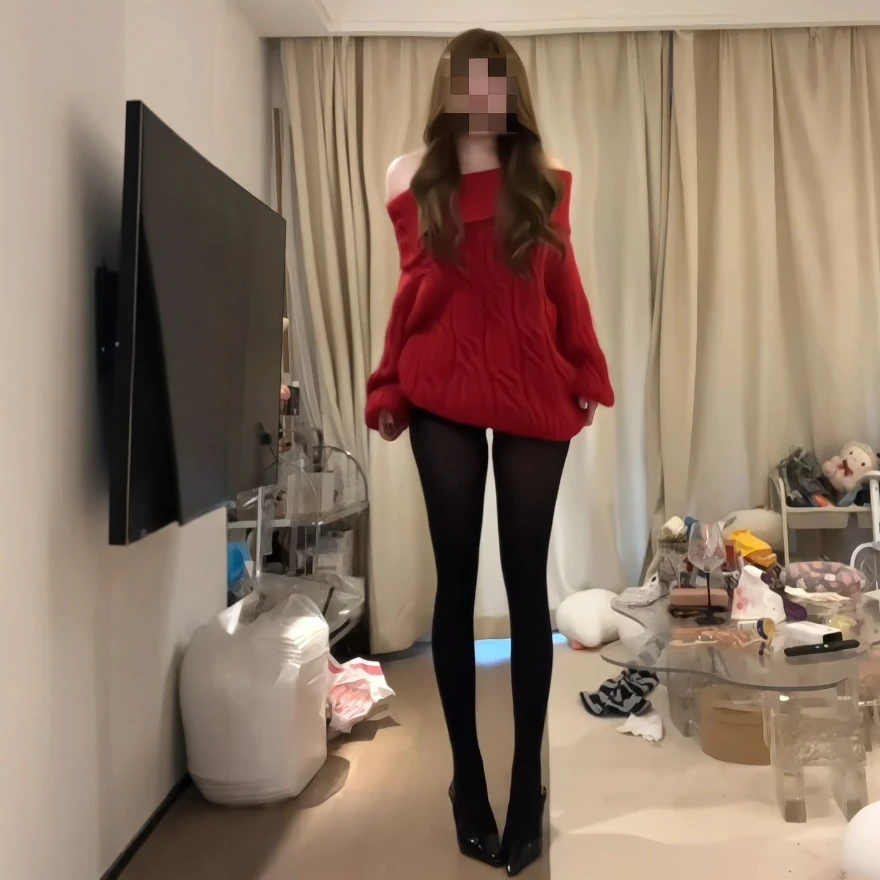 

Ретро-свитер на одно плечо нежно-красного цвета, красивый топ для женщин, весна 2026, модный, мягкий, маленький размер, антивозрастной эффект