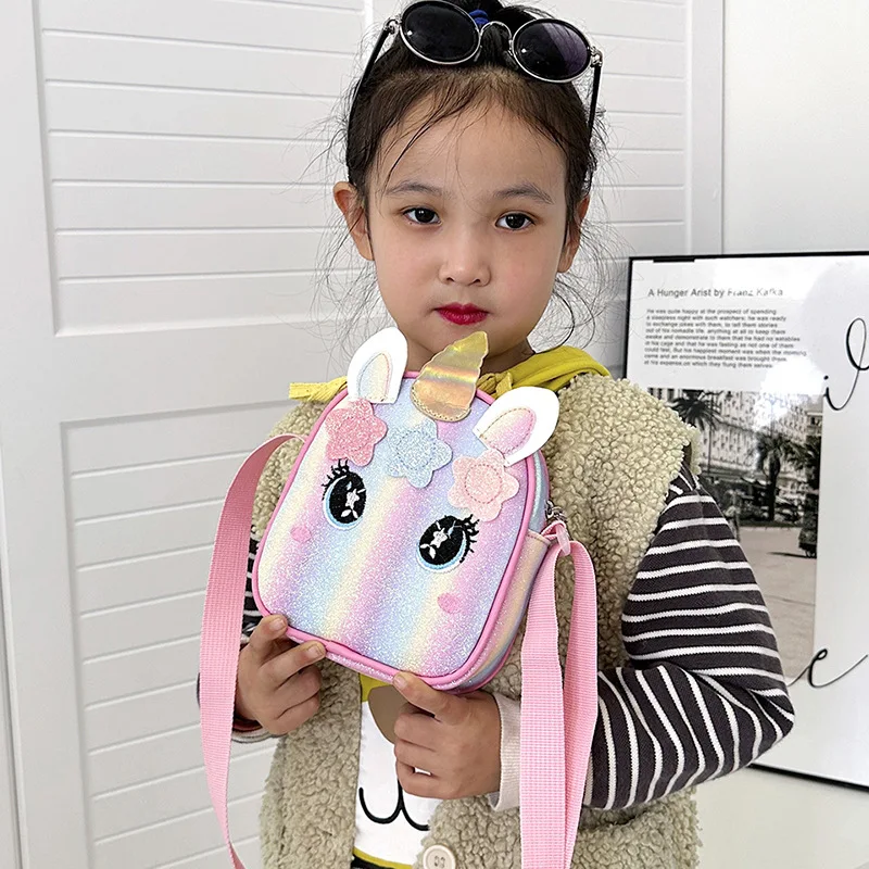 Unicorn Bags for Girl Rainbow Children Messenger Bag Crossbody Bags for Women Cute Fashion Princess Bag Women Shoulder Bags Sac