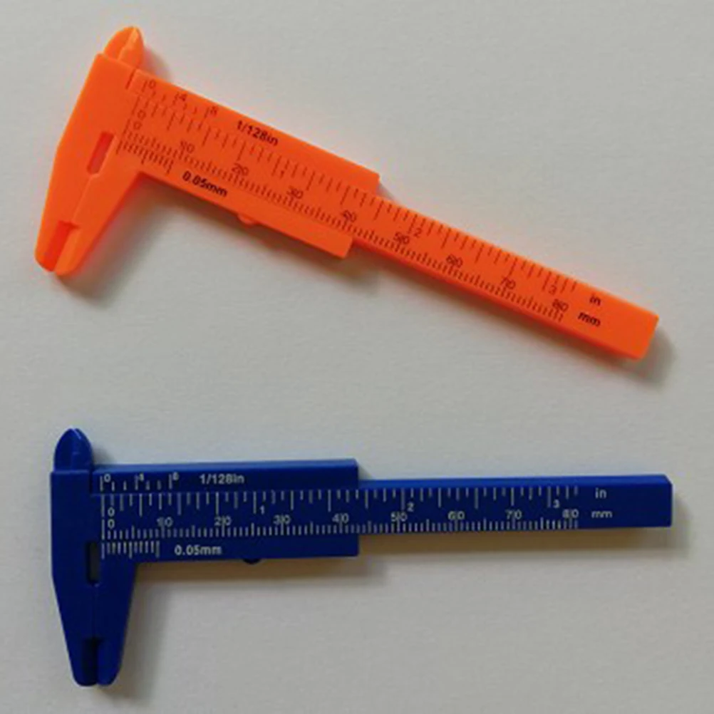 

80mm Mini Vernier Caliper Lightweight Durable Precision Measuring Tool for Crafts Orange Vernier Caliper Gauge