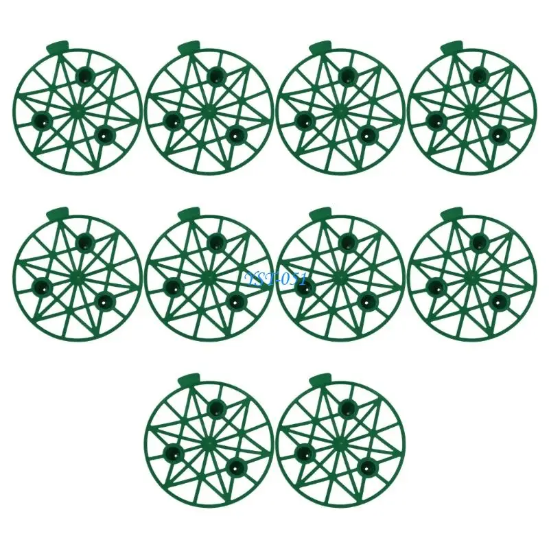 E15A Plastic Fruit Support Tray 10 Piece Round Garden Tray for Off Ground Fruit Use in Yard Rows and Yard Care Daily