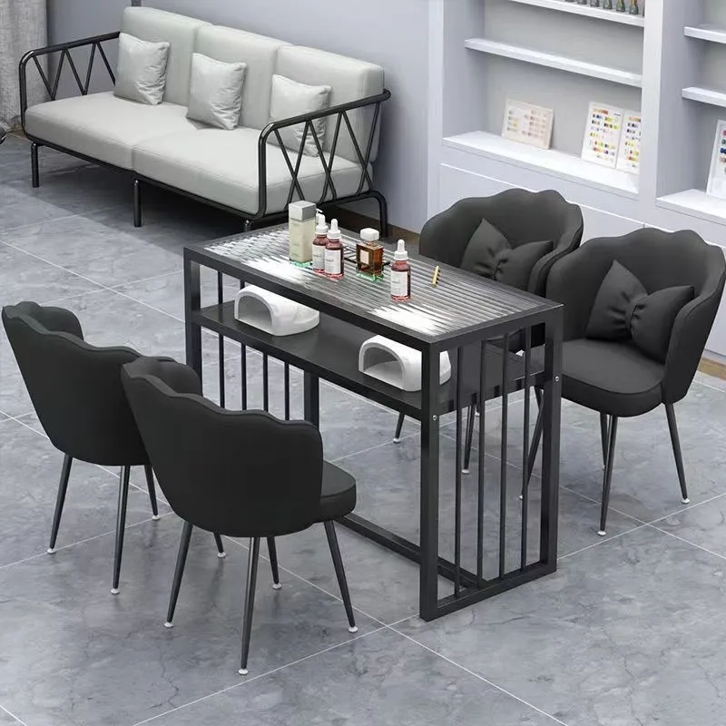 Salon Station Nail Tables Salon Furniture Professional Nail Table Manicure Table Free Shipping Beautician Reception Table Mesa