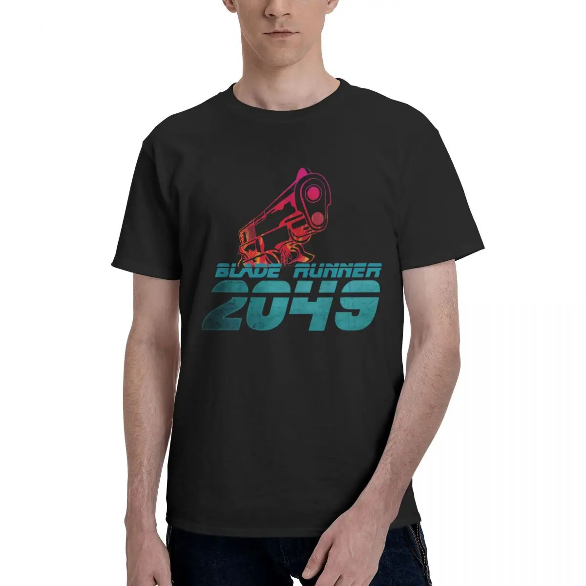 Men Blade Runner 2049 T Shirt Vintage Big Size O-neck Cotton Short Sleeve Tshirts