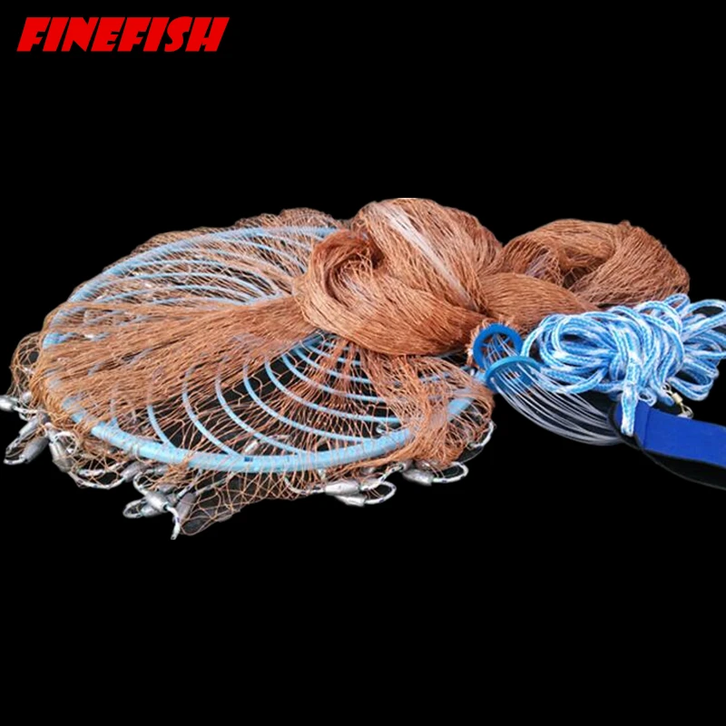 Finefish-USA Cast Net, Easy Catch Fishing Nets, Hunting Hand Throw Network, Small Mesh Fly Trap Fish Tool