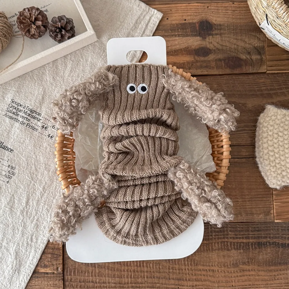 

Retro Puppy Leg Warmers Knitted Solid Color Lolita Long Socks Keep Warm Thickened Mid-Calf Sock Autumn Winter