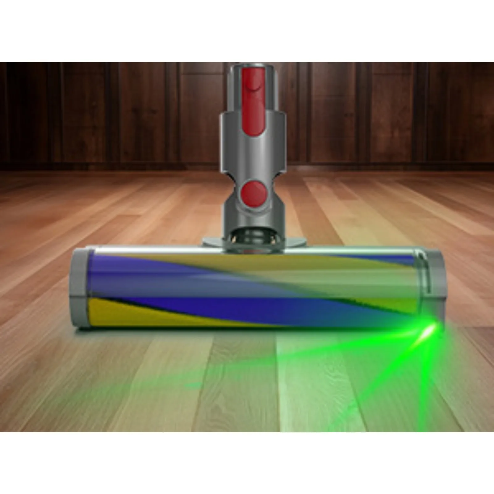 فرشاة ليزر لدايسون V12 كشف ملحقات Slim V10Slim رأس فرشاة دوارة ناعمة مع استبدال ضوء الغبار الأخضر