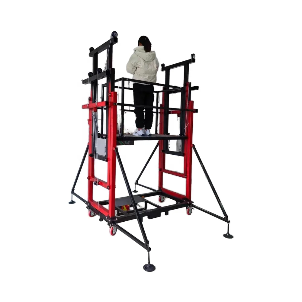 Self-propelled hydraulic electric scaffold lift platform widely used chain sling competitive electric