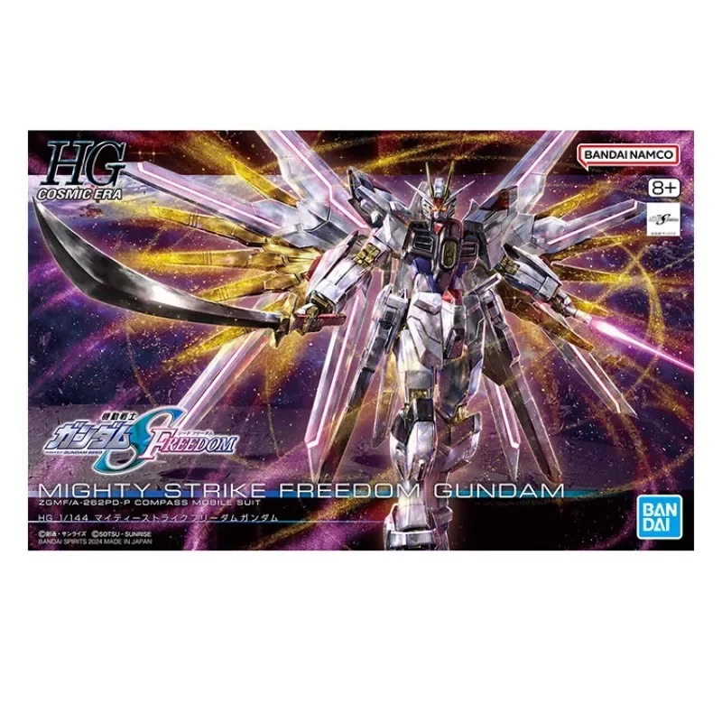 In Stock Bandai Anime GUNDAM HG 1/144 SEED MIGHTY STRIKE FREEDOM GUNDAM Assembly Anime Action Figure Model Toys Collection Gifts