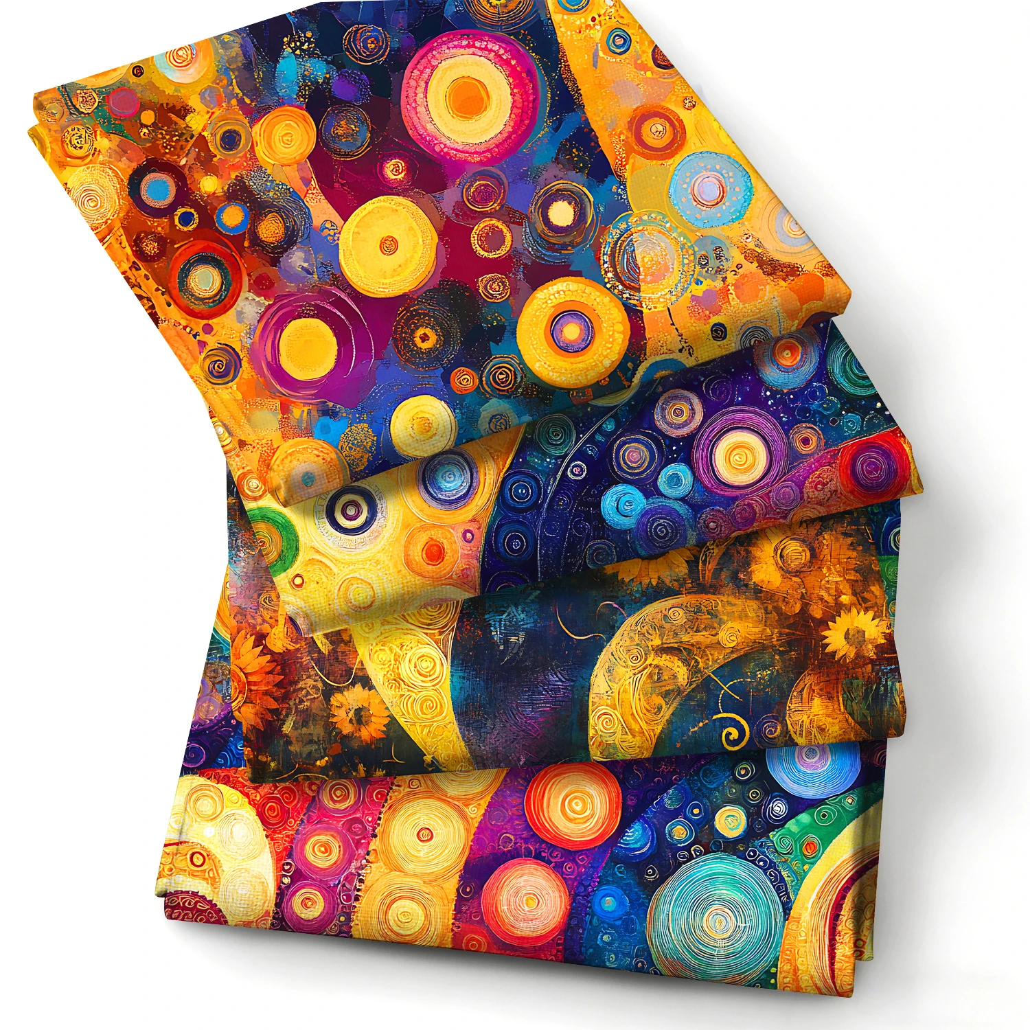 50x145cm Swirls Geometric Polyester Print Cloth for Tote Bags, Pillow Covers, Bows, DIY Craft Sewing  Cushions Crafts