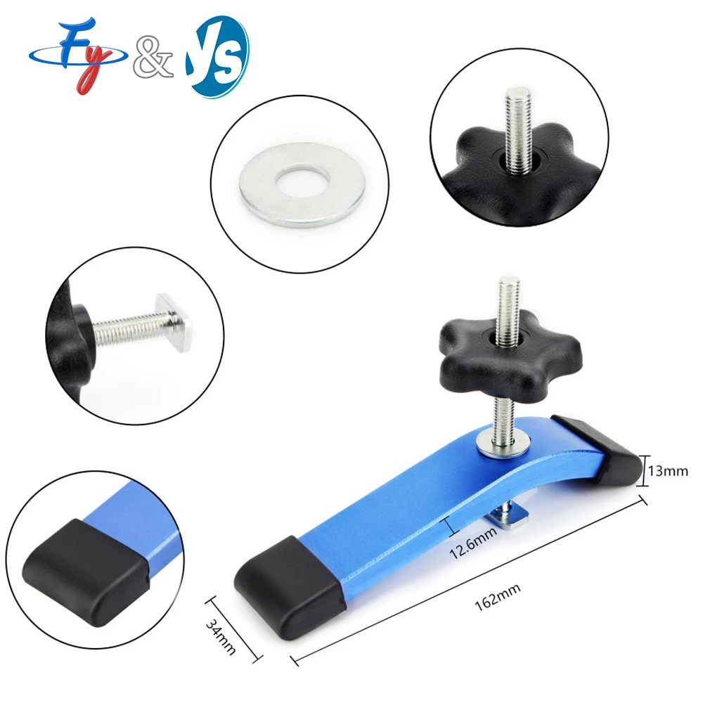 

Быстродействующий зажим Т-образной направляющей — удерживающий понижение из алюминиевого сплава с ползунком и болтами для рабочих станций фрезерных станков/стол-пил