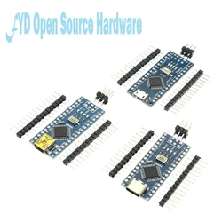 1 Uds Mini USB con el cargador de arranque Nano 3,0 controlador compatible con arduino CH340 controlador USB 16Mhz NANO V3.0 Atmega328