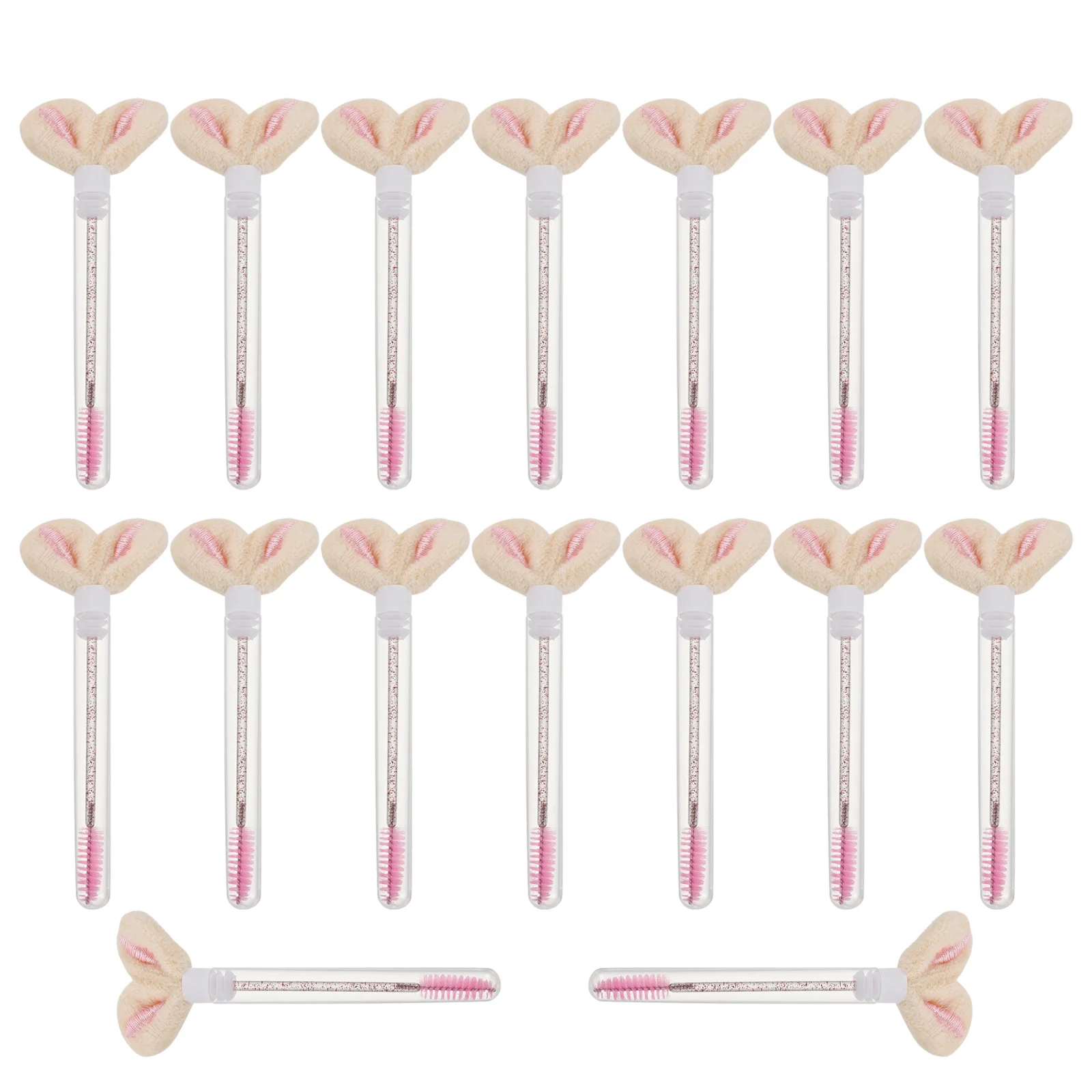 20Pcs Crystal Disposable Eyelash Brush Wands Tube Mascara Spoolie Lash Extension Eyebrow Grooming Makeup Applicator Tools