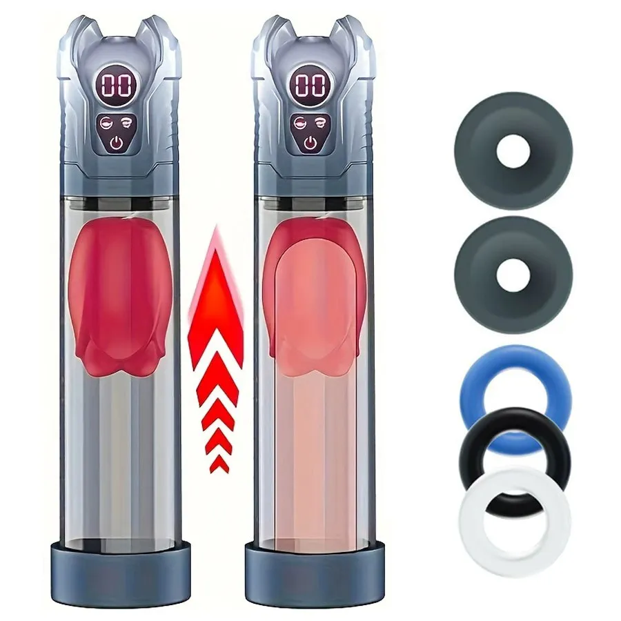 Electric Penis Pump with 5 Suction 6 Training Modes Automatic Male Masturbator LCD Pumps Enlargers Ault Sex Toys For Men