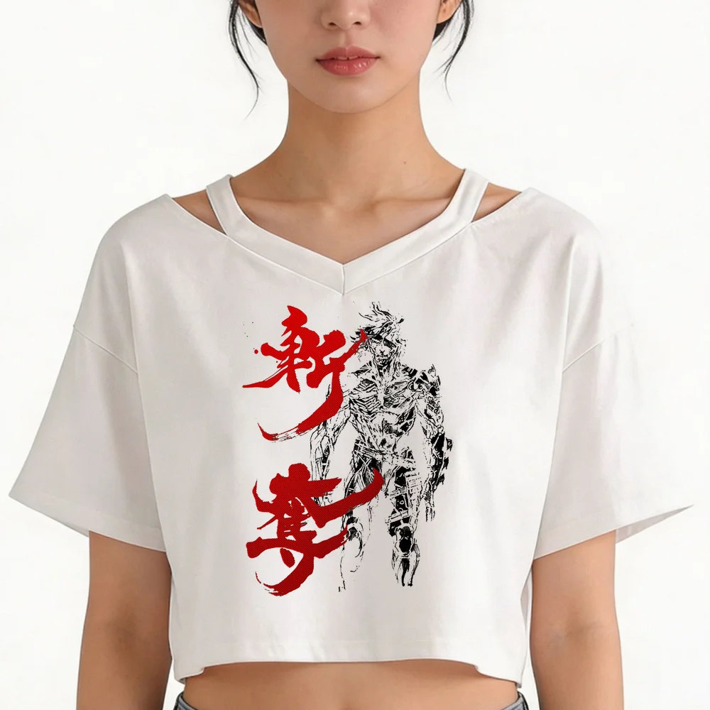 Metal Gear Solid cropped top teen funny anime 2000s dollette scene  t-shirt anime dollette scene  goth emo
