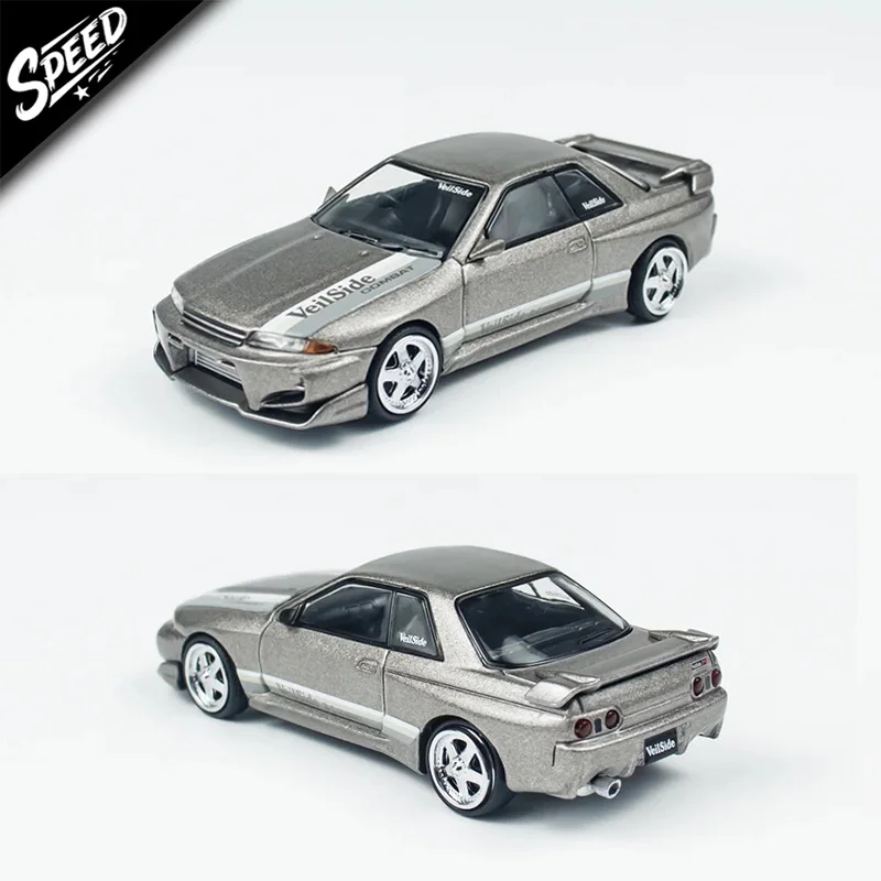 

MINIGT 971 1:64 Nissan Skyline GT-R R32 Veilside Combat C-I Veilside Combat Grey Литая под давлением модель диорамы Коллекция игрушек