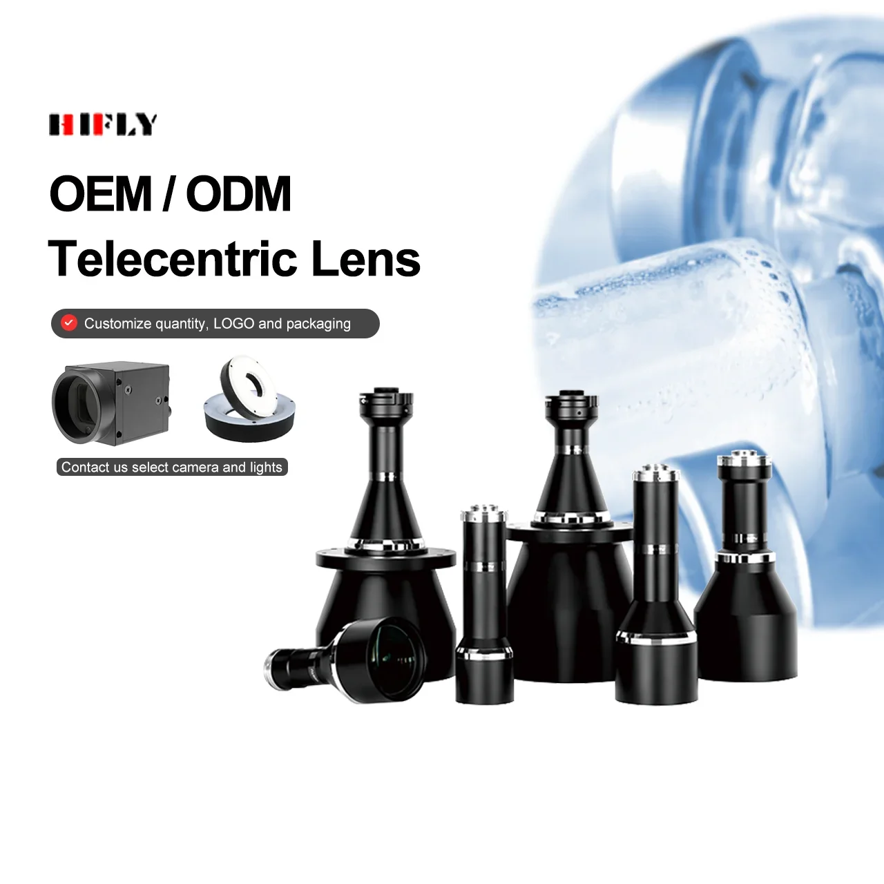 

Industrial Telecentric Lens WD=250mm 0.12X 2/3" for Machine Vision High-precision Detection