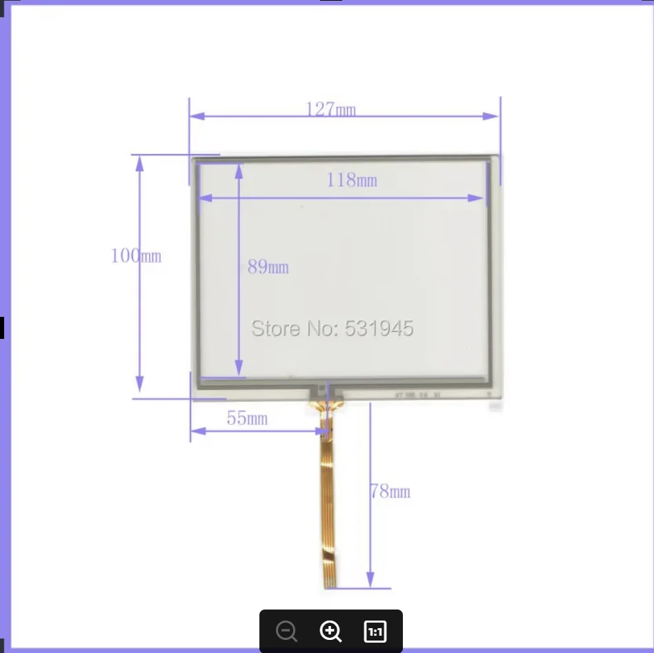 ZhiYuSun 10PCS/LOT For AT050TN35 display 5.6 inch Touch Screen 4 wire resistive USB touch panel overlay  125*100 TOUCH SCREEN