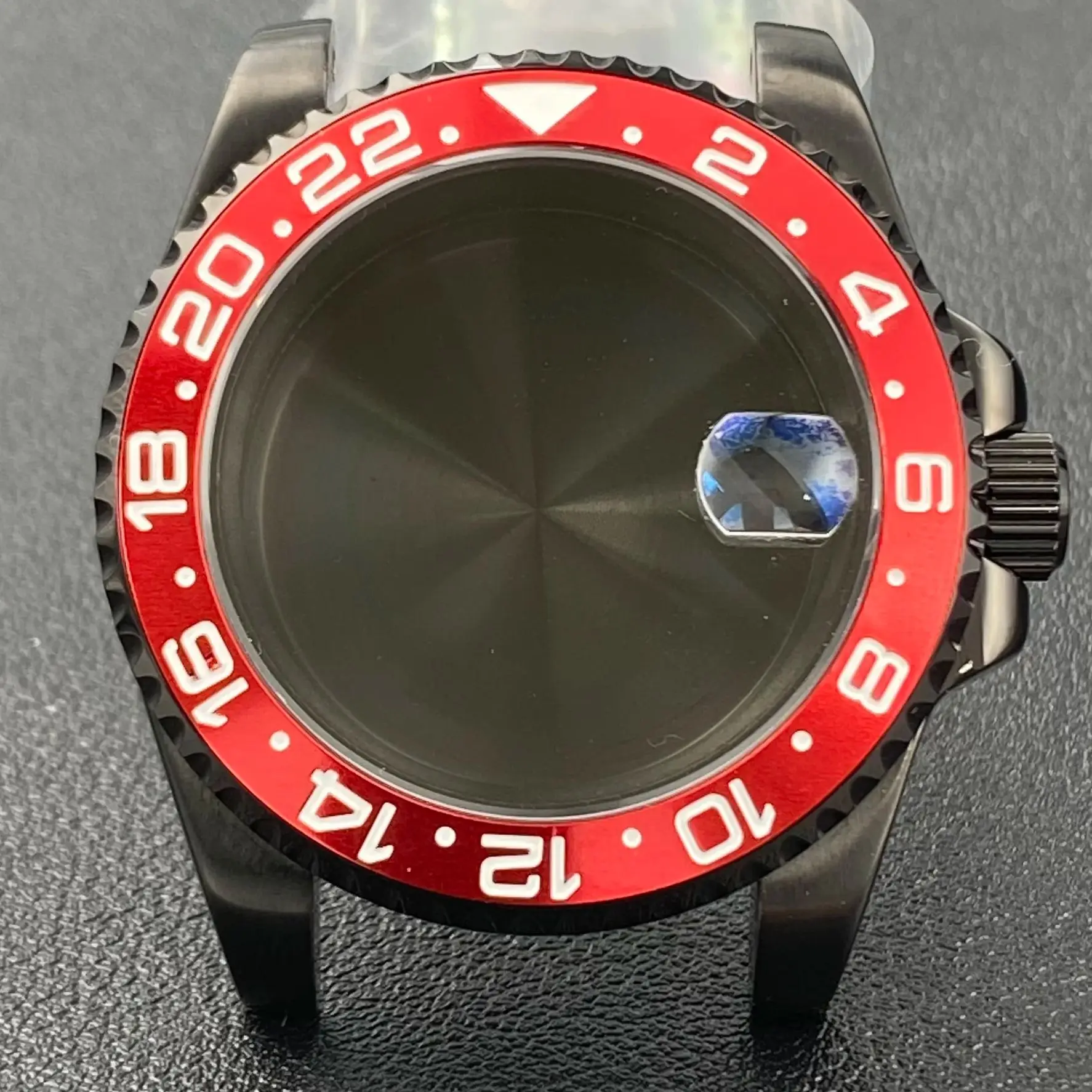 40 mm zwarte NH35 horlogekast saffierkristal 120 klik unidirectionele bezel waterdicht voor Seiko Mod NH34/NH36 28,5 mm wijzerplaat