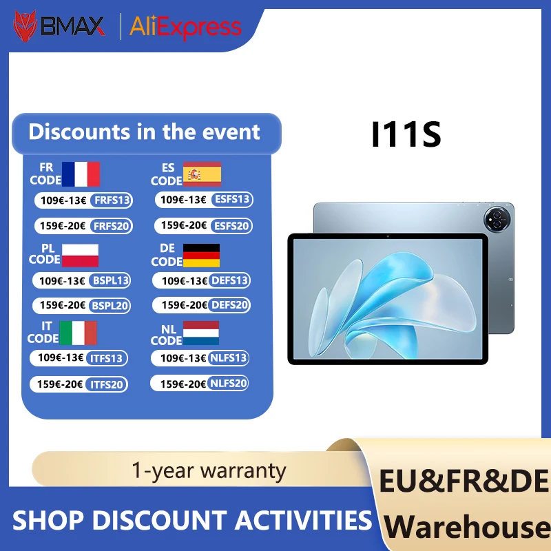 

BMAX Android 15MaxPad I11S Планшет 4 ГБ + 8 ГБ Расширенный 128 ГБ Восьмиядерный процессор Коммерческий игровой планшет 4G Полная сеть