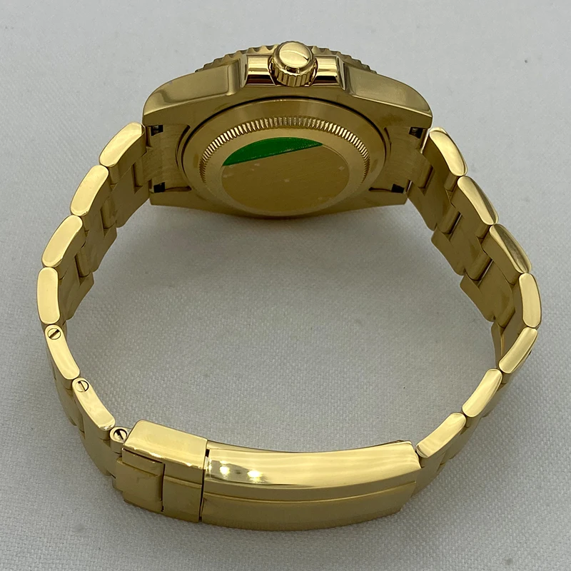 40mm NH35 Case Gold Watch Strap Sapphire Crystal For Deepsea Seiko NH35 NH36 NH34 NH38 4R36 8215 8205 2824 Movement 28.5mm Dial