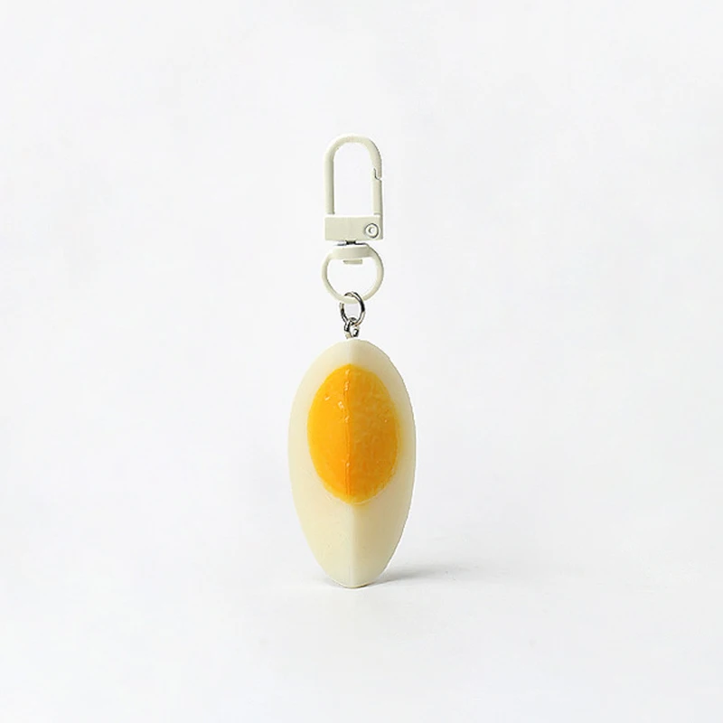 Kreativer Schlüsselanhänger in Form eines gekochten Eies, leckerer Anhänger, Rucksack-Dekoration, Accessoires, persönlicher Anhänger, Geschenk – Detail 7