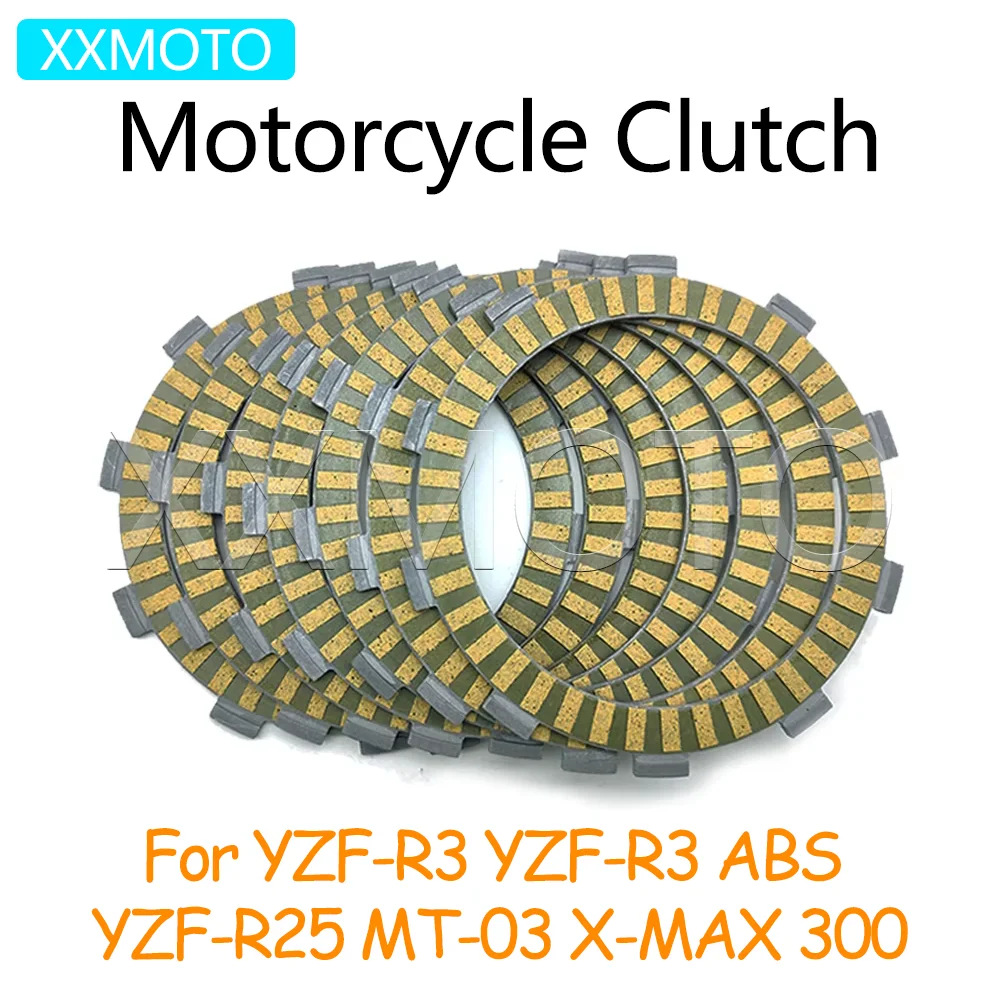 

For YAMAHA YZF R3 R25 YZF-R3 YZFR3 YZF-R25 YZFR25 MT-03 MT03 MT 03 X-MAX 300 XMAX 300 Motorcycle Clutch Friction Plate Disc Kits