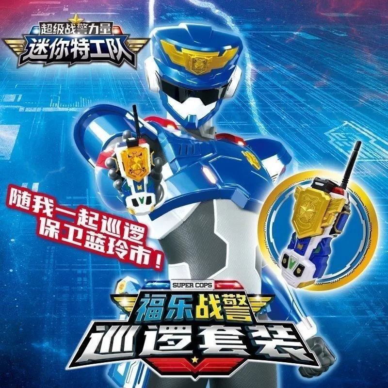 MiniForce Super Cops Marine Cop Transformation Robot Head Badge Model Mini Force Mecha Deformation Figures Toys