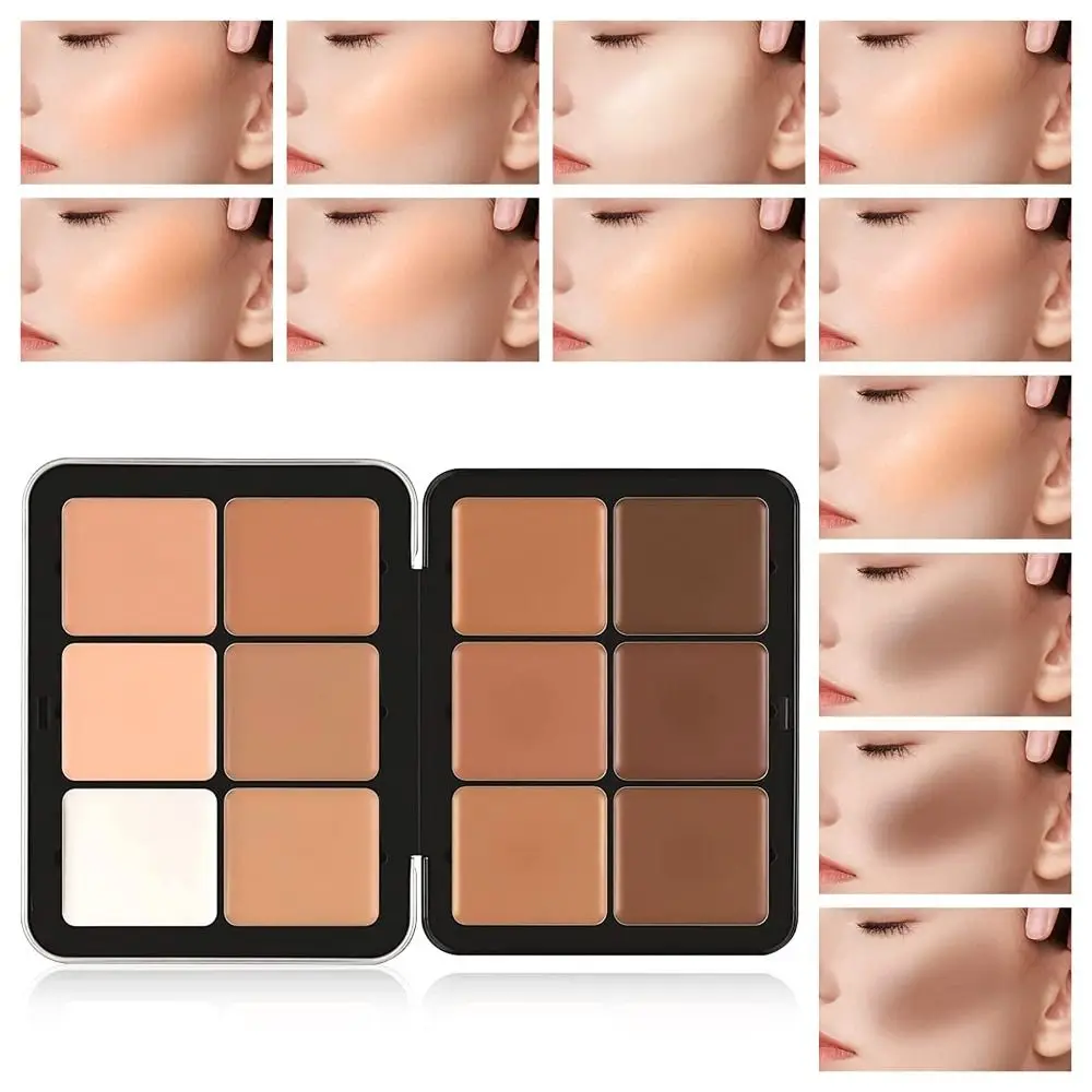 Korektor w kremie Paleta do konturowania twarzy dla kobiet Pigment do twarzy Matowy róż w kremie Tint do policzków Brzoskwiniowy róż w pudrze Paleta kremowych różów