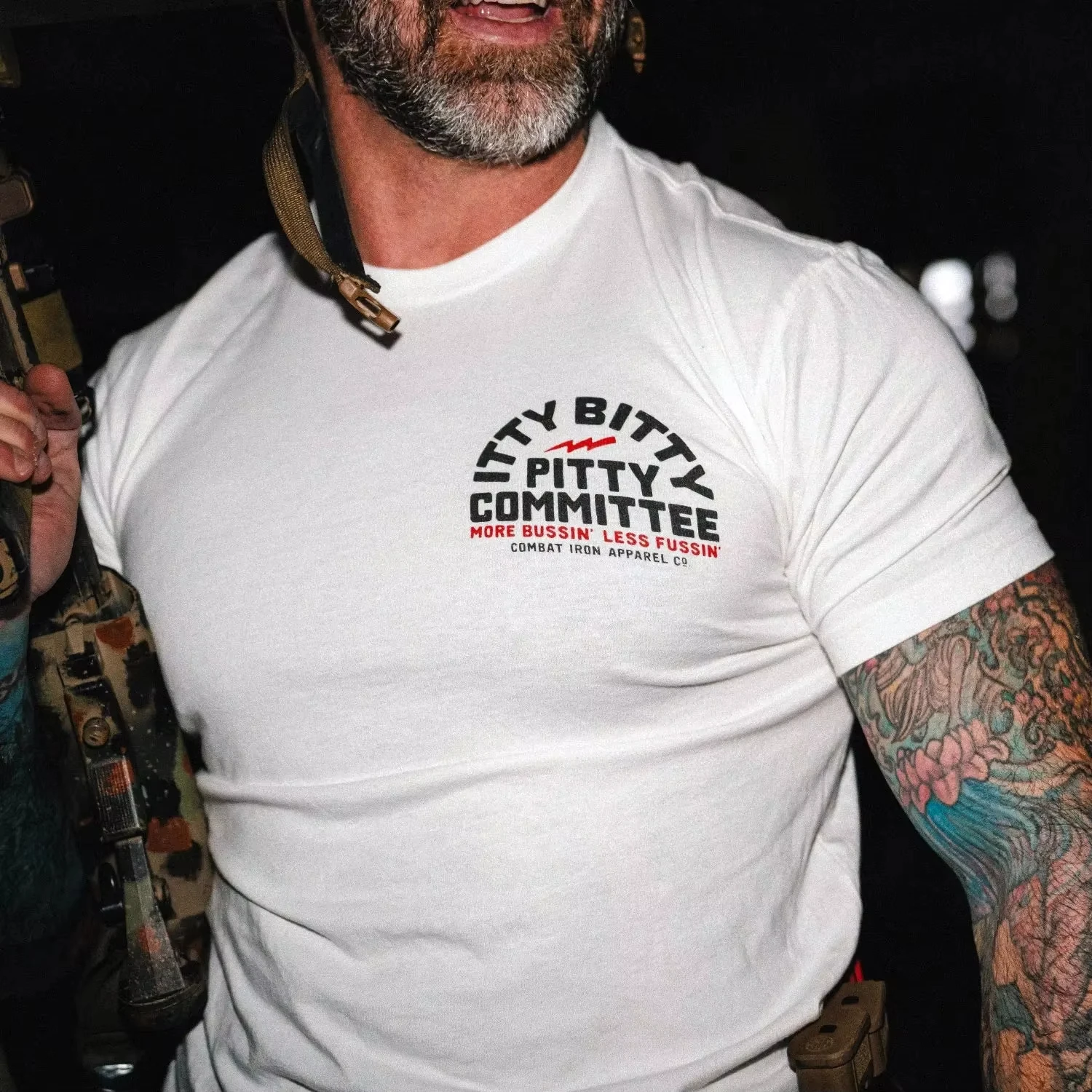 Camiseta Masculina 2026 Nova Itty Bitty Pitty Committee - Camiseta Militar de Combate em Algodão Puro - Ideal para Uso Esportivo
