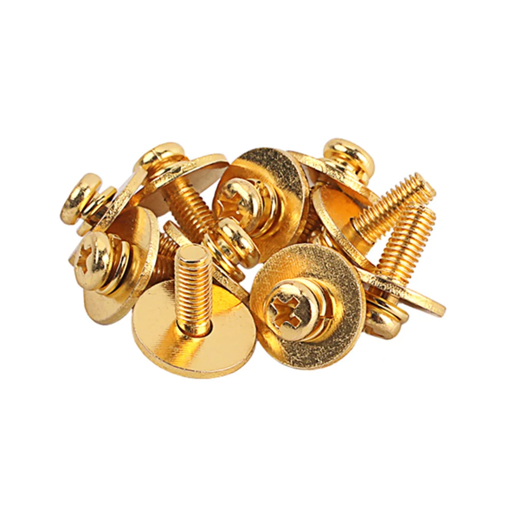 

10 Pcs Drum Accessory Mounting Screws with Washers Parts Ear Lug Replacement Kit