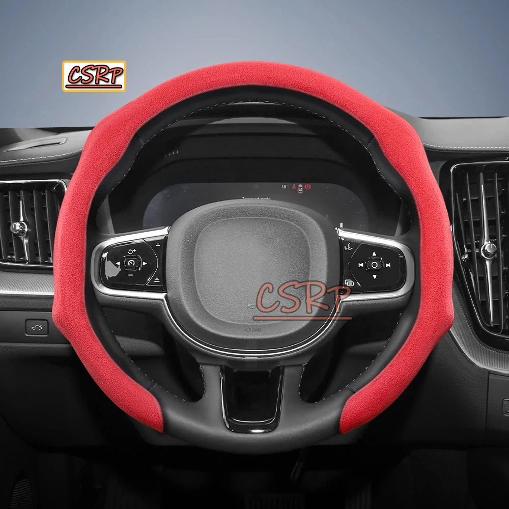 for Volvo Suede Steering Wheel Xc60 Xc40 Xc90 S90 V60 S60 C40 Recharge V90  Excellence V40 V70 C30 S40 Xc70 Fh 4 5 Ex30 S80 V60