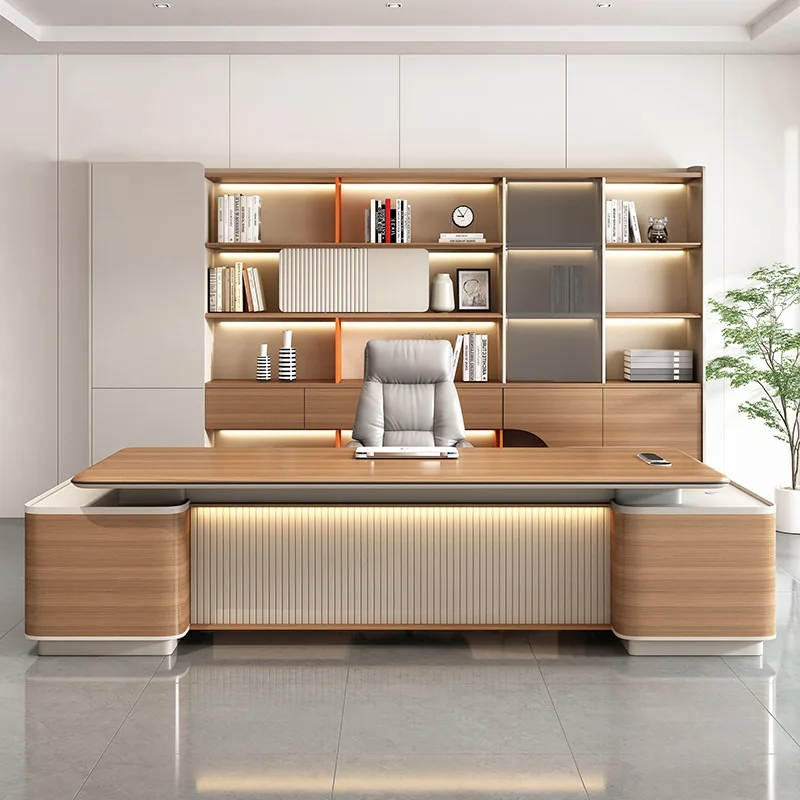 Modern boss table, chairperson of the desk, president, general manager of the Taipantai office, high-end atmospheric