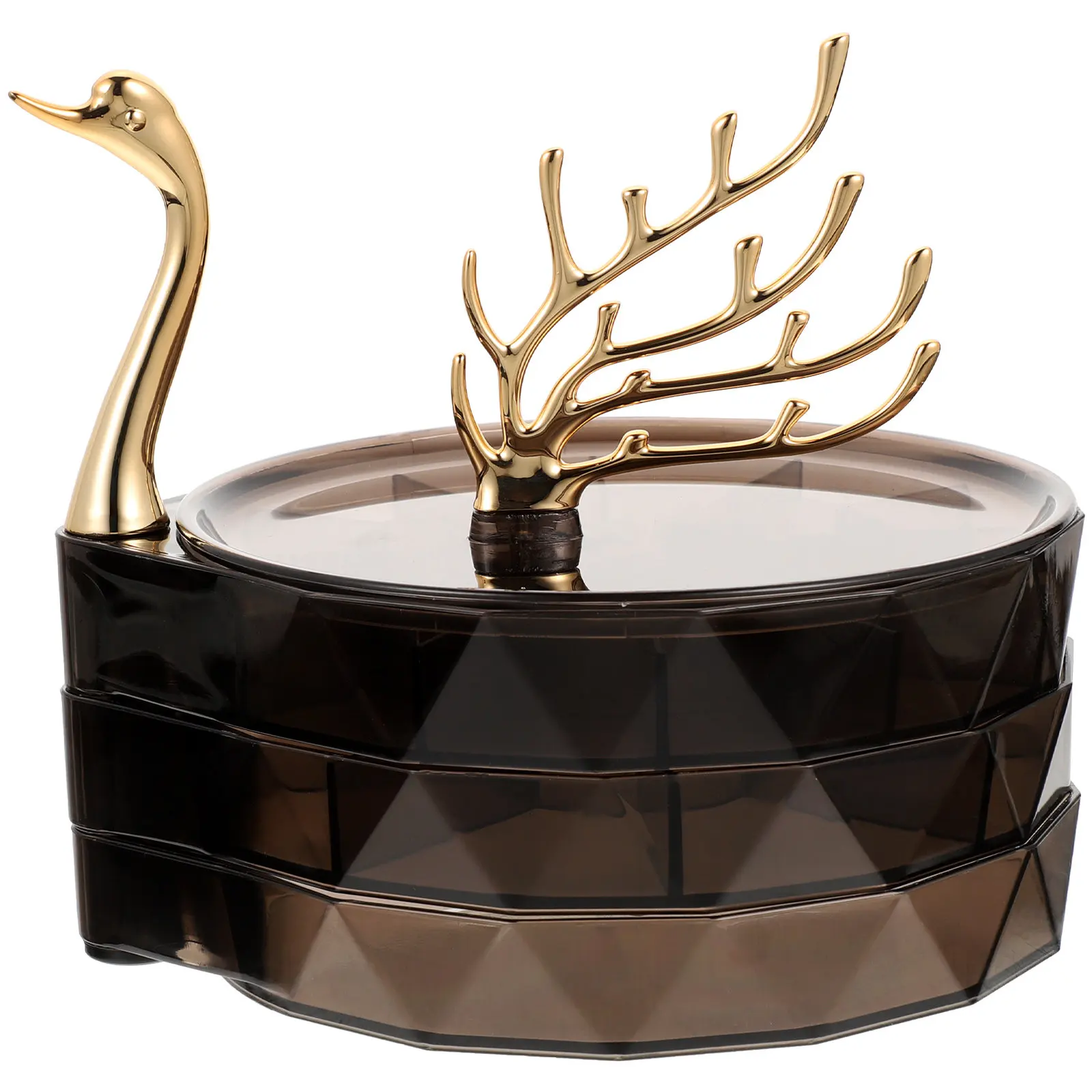 

Настольная шкатулка для украшений для женщин, компактный органайзер для колец, серег, ожерелий, браслетов, подарочная коробка для хранения ювелирных изделий