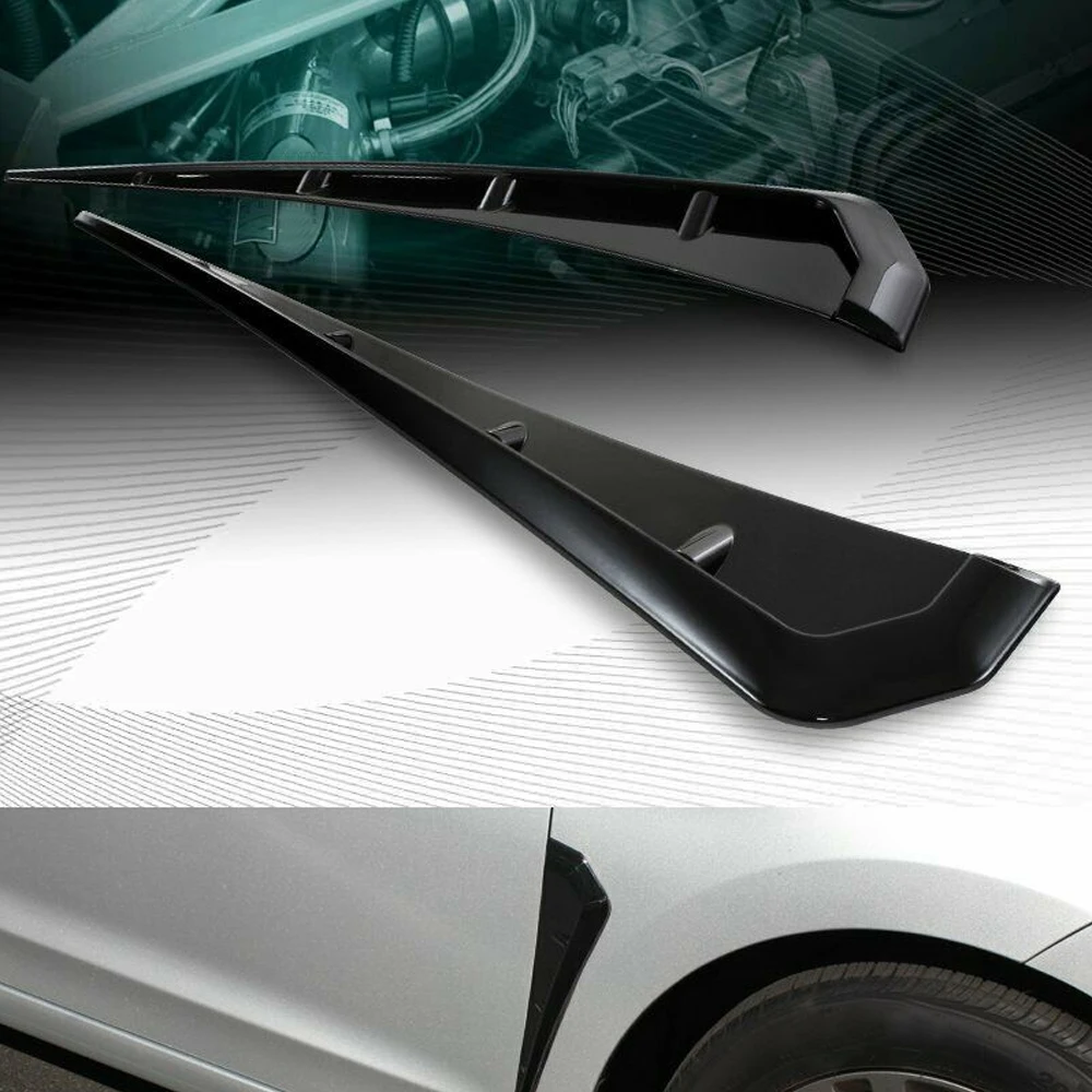 ملصق شريط لتزيين هيكل السيارة شامل ، غطاء فتحة تهوية المصد الجانبي ، تصميم فتحة تهوية ، ملحقات خارجية للسيارة ، 2 *