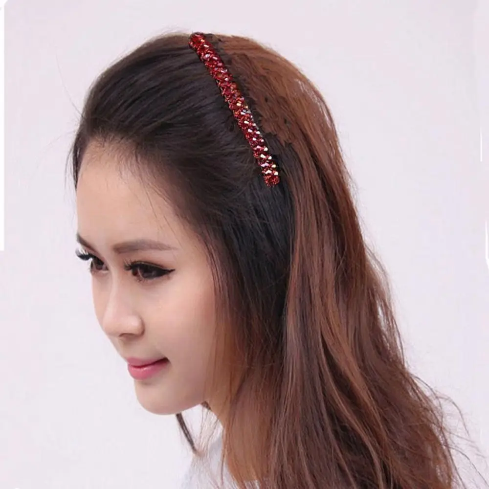 Eleganter Haargummi für Mädchen, Haarband, Haarnadeln, Haarklammern mit Kristallen, Damen-Haarkamm, koreanische Haarspangen, Mädchen-Ponyklammer. – Detail 3