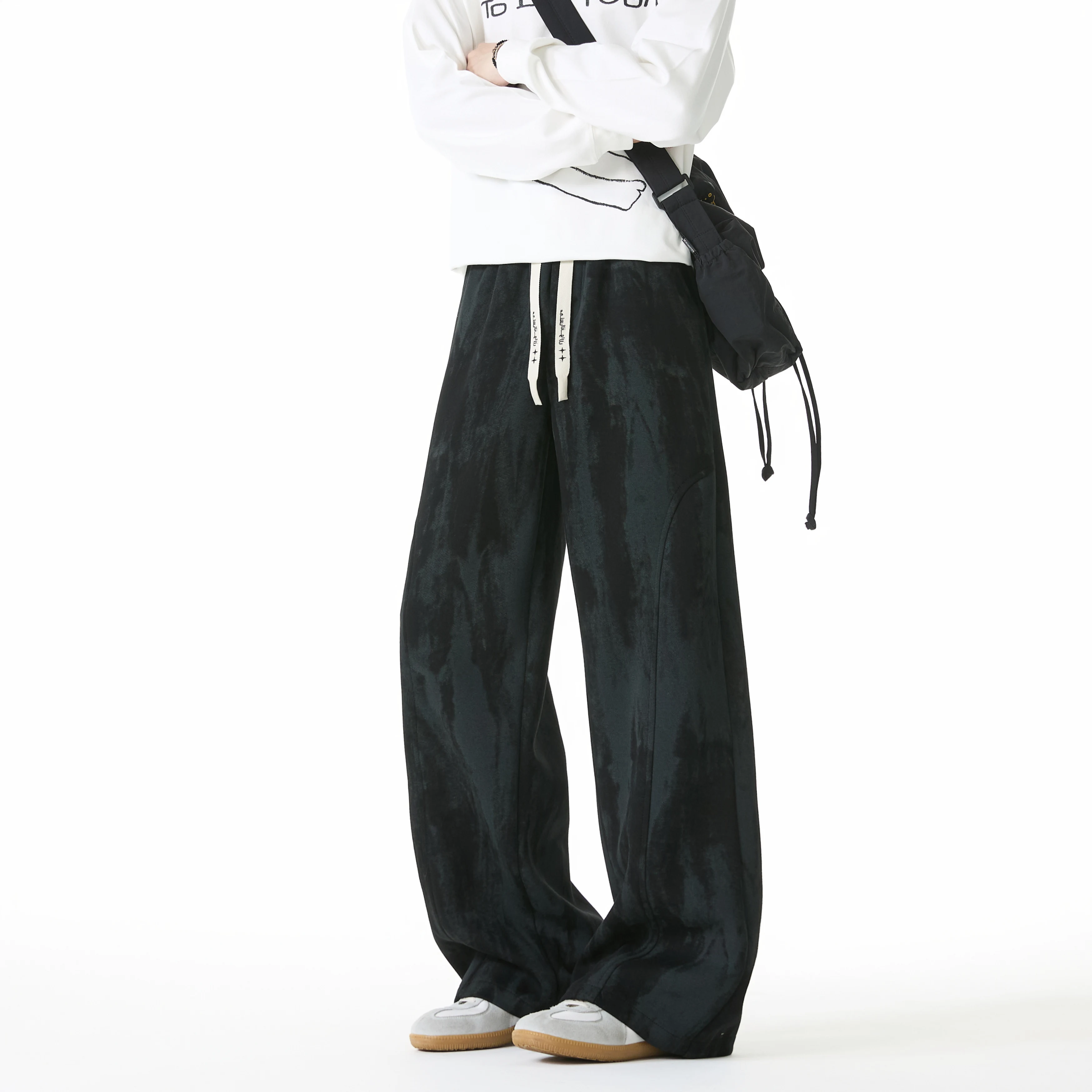 2026 Autumn Men's Tie-Dye Design Cotton Fashion Loose-Fitting Casual Pants