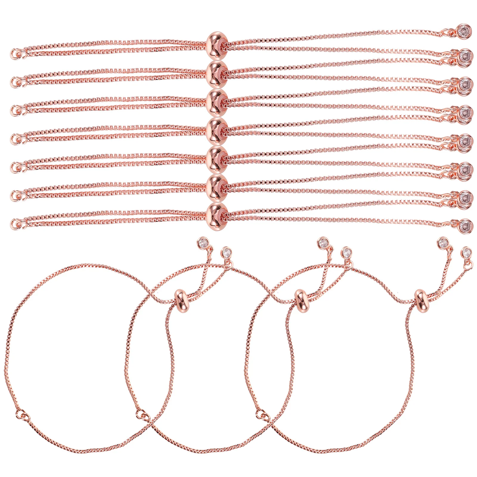 

10 шт. минималистичный медный браслет, регулируемый декор на запястье, металлические украшения для женщин и девочек-подростков, металлические декоративные браслеты