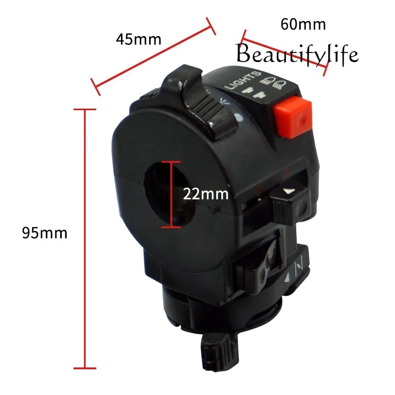 YJ ATV200 250 Handlebar Combination Switch 5 Function Modified Multi Control Replacement Part
