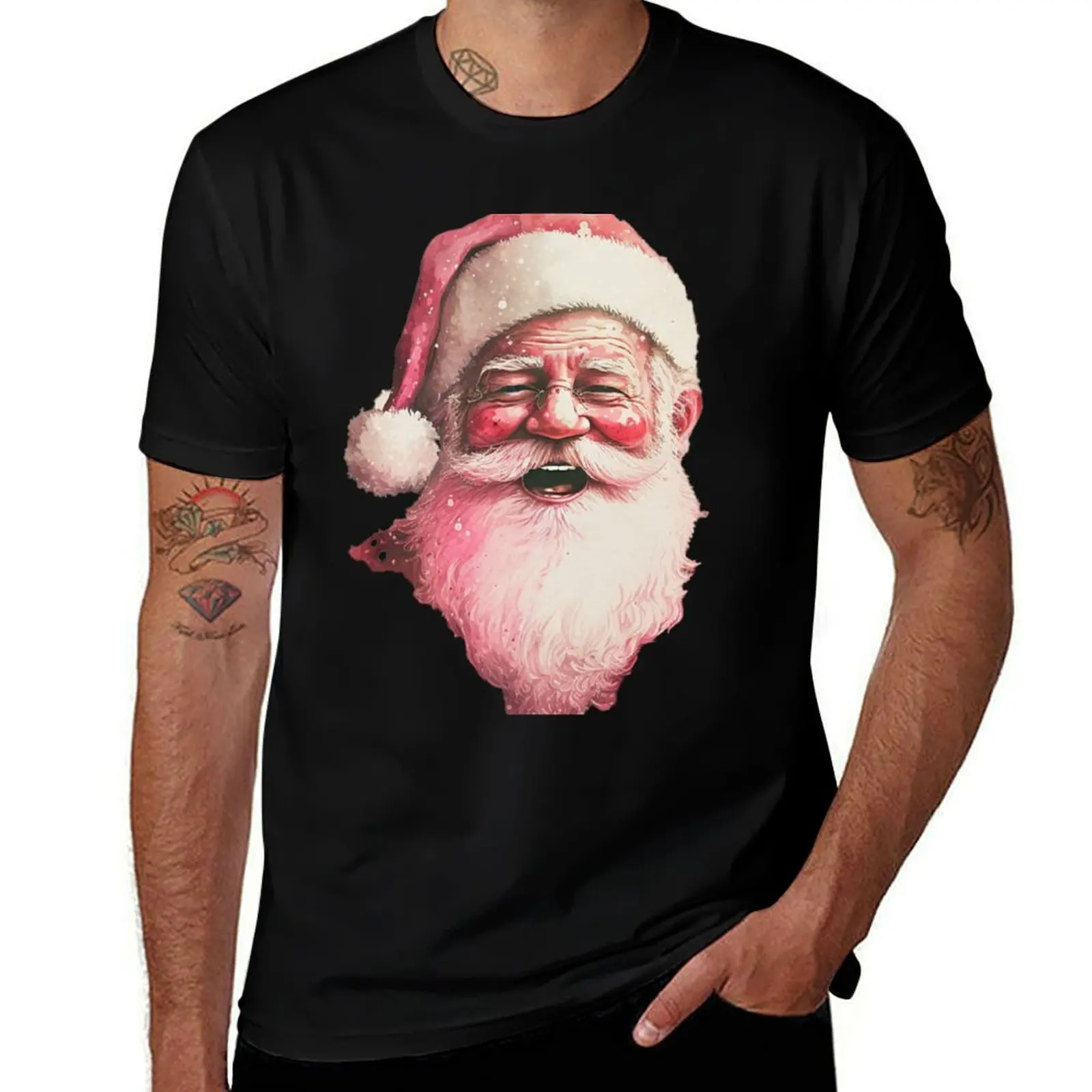

07 Retro VintageSanta Claus T-Shirt man t shirt designer funny t shirts dark humor cotton t shirts high quality T-shirt