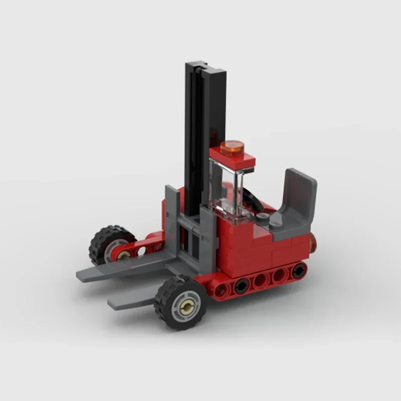 customizable refrigerated truck with full trailer bricks forklift storage box blocks cold storage vehicle moc city cargo klocki