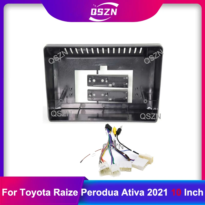 10 inch 2 Din Car radio Installation Fascias Panel For Toyota Raize Perodua Ativa 2021 with Canbus box Power Cable Dash Fit Dash