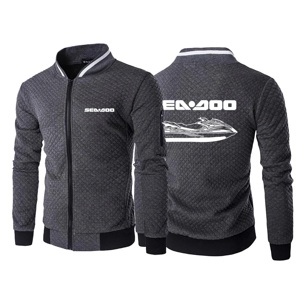 2024 Sea Doo Seadoo Moto New Men Spring And Autumn Printing Casual Fashion Simple Hight Quality Zipper Round Neck Designe Coat