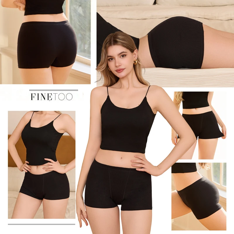 7Pcs/Set Seamless Cotton Women Big Size Thread Boyshorts Soft Cotton Cozy Underpants Solid Color S-XXL Female Sexy Sports Boxers