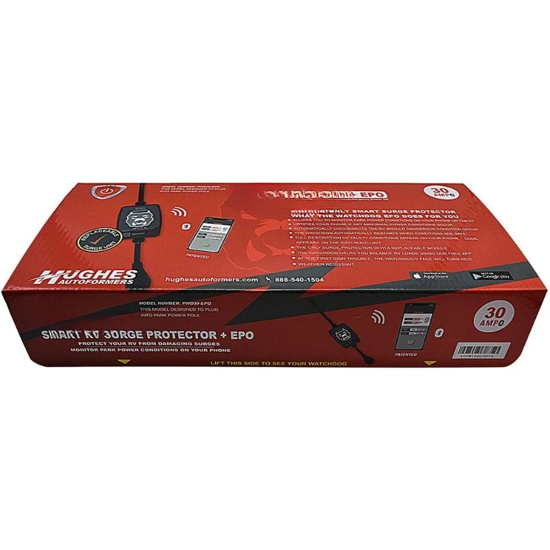 30 Amp, Portable Bluetooth Surge Protector with Auto Shutoff