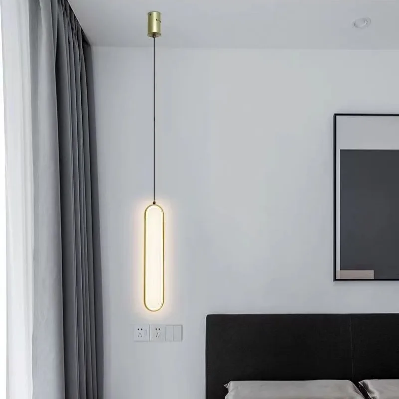 Moderne Minimalistische Led Hanglamp Nordic Kroonluchter Voor Slaapkamer Restaurant Woonkamer Goud Zwart Hanglampen Decoratie