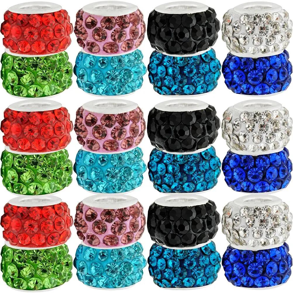 200Pcs Sparkling Beads Rhinestone Loose Crystal Spacer Beads For DIY Bracelets Necklaces For Jewelry Fashion Making Beads NEW