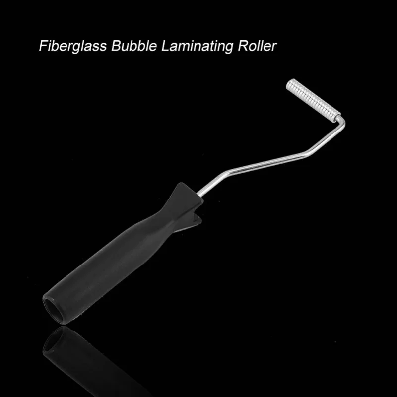 Aluminum Alloy Fiberglass Bubble Laminating Roller ABS Handle For GRP FRP Resin Work (10*50mm)