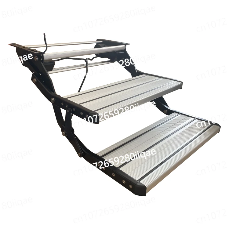 

450X210 Caravan Electric Double Steps,Aluminum Alloy Material,Auto-folding,RV Footrest for Caravan Campers,Non-slip Surface