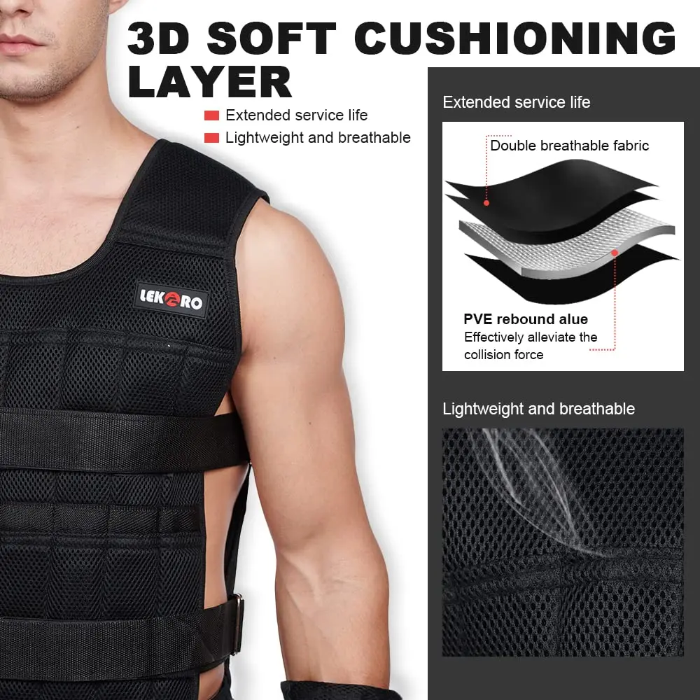 20kg Weight-Bearing Vest With Adjustable Weight Lead Block Running Weight-Bearing Strength Enhanced Weight-Bearing Equipment